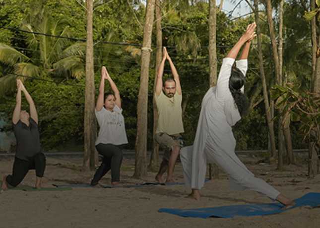 Yoga Practice in Resort Cherai